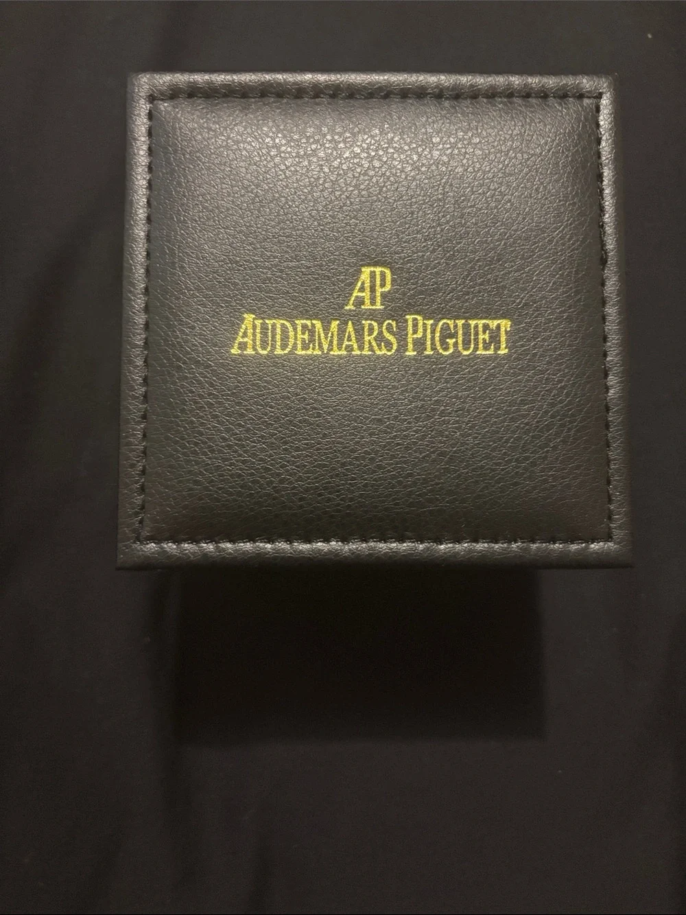 Audemars Piguet Black Leather Box with Gold Logo
